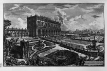 Репродукция картины "view of the palazzo odescalchi" художника "пиранези джованни баттиста"