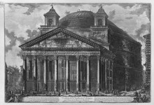 Картина "view of the pantheon of agrippa" художника "пиранези джованни баттиста"