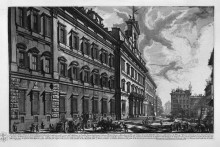 Копия картины "view of the quirinal palace on the building for the offices of `short and the holy see" художника "пиранези джованни баттиста"