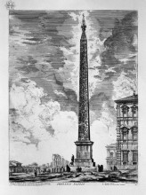 Картина "view of the square and basilica of st. john lateran" художника "пиранези джованни баттиста"