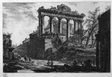 Копия картины "view of the temple of concord" художника "пиранези джованни баттиста"