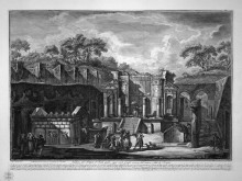 Репродукция картины "view of the temple of isis, which today exists among the remains of the ancient city of pompeii, design of l despres" художника "пиранези джованни баттиста"