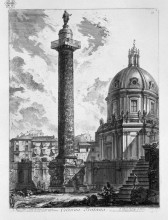 Копия картины "view of the two churches the one called the madonna of loreto, the other the name of mary at the trajan column" художника "пиранези джованни баттиста"