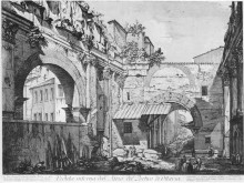 Копия картины "veduta dell`atrio del portico di ottavia" художника "пиранези джованни баттиста"