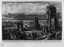 Репродукция картины "view the remains of the ancient city of paestum" художника "пиранези джованни баттиста"
