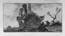 Репродукция картины "amphitheater of pula in istria near the sea" художника "пиранези джованни баттиста"