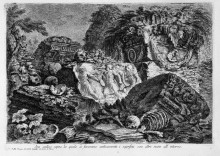 Репродукция картины "ancient altar, with other ruins" художника "пиранези джованни баттиста"