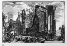 Репродукция картины "another view of the temple of the sibyl at tivoli" художника "пиранези джованни баттиста"
