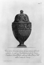 Картина "antique vase of marble decorated with festoons and various plots of funds" художника "пиранези джованни баттиста"