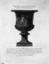 Репродукция картины "antique vase of marble great deal in the palace of the villa borghese" художника "пиранези джованни баттиста"