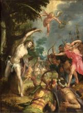 Копия картины "martyrdom of saint sebastian" художника "аахен ханс фон"