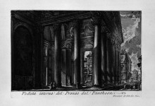Репродукция картины "the roman antiquities, t. 1, plate xiv. pantheon." художника "пиранези джованни баттиста"