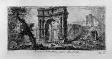 Репродукция картины "arch of augustus, manufactured by rimini" художника "пиранези джованни баттиста"