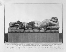 Репродукция картины "borghese hermaphrodite" художника "пиранези джованни баттиста"