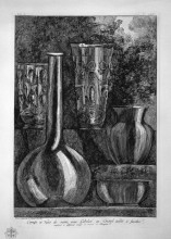 Копия картины "bottle and glass vases and crystal faceted, found in pompeii" художника "пиранези джованни баттиста"