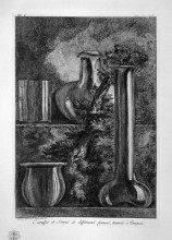 Репродукция картины "bottles and glasses, found at pompeii" художника "пиранези джованни баттиста"