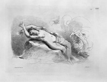Копия картины "cleopatra to death with the asp by guercino" художника "пиранези джованни баттиста"
