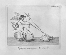 Копия картины "cupid and the turtles" художника "пиранези джованни баттиста"
