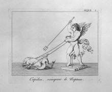 Репродукция картины "cupid winner of neptune" художника "пиранези джованни баттиста"