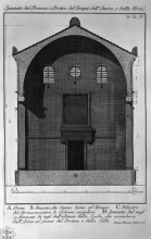 Копия картины "cutaway view of the pronaos, or portico of the temple of honor and virtue" художника "пиранези джованни баттиста"