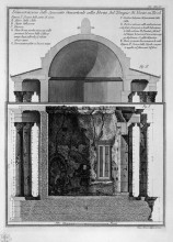Репродукция картины "demonstration of cross-section diameter of the gate of the temple of vesta in tivoli" художника "пиранези джованни баттиста"