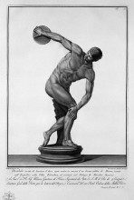Репродукция картины "discus thrower" художника "пиранези джованни баттиста"
