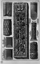 Копия картины "drums of columns and bas-relief of roman villas" художника "пиранези джованни баттиста"