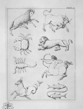 Репродукция картины "eight signs of the zodiac" художника "пиранези джованни баттиста"