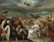 Репродукция картины "allegory on the conquest of stuhlwei&#223;enburg (sz&#233;kesfeh&#233;rv&#225;r)" художника "аахен ханс фон"