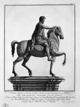 Репродукция картины "equestrian statue of marcus aurelius" художника "пиранези джованни баттиста"