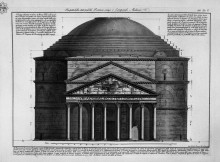 Копия картины "face of the balance of the pantheon without roesent modern bell" художника "пиранези джованни баттиста"