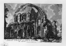 Репродукция картины "the roman antiquities, t. 1, plate xvi. temple of minerva medica." художника "пиранези джованни баттиста"