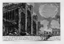 Репродукция картины "the roman antiquities, t. 1, plate xvii. aqua claudia." художника "пиранези джованни баттиста"