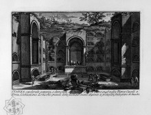 Репродукция картины "the roman antiquities, t. 1, plate xviii. tomb near porta san sebastiano." художника "пиранези джованни баттиста"