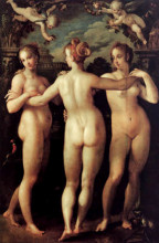 Картина "the three graces" художника "аахен ханс фон"