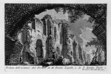 Копия картины "the roman antiquities, t. 1, plate xx. portico of marcus aemilius lepidus and p. aemilius paulus." художника "пиранези джованни баттиста"