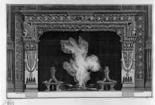 Репродукция картины "fireplace with garland frieze applicant and cameos" художника "пиранези джованни баттиста"