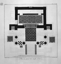 Репродукция картины "floor plan for the great temple of isis" художника "пиранези джованни баттиста"