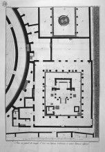 Картина "general plan embracing the temple of isis, two theaters, the district soldiers, a large porch and a gym" художника "пиранези джованни баттиста"