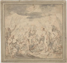 Копия картины "allegorie on the battle of șelimbăr" художника "аахен ханс фон"