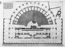 Копия картины "ground plan of the ground floor of the theater and the stage of stable" художника "пиранези джованни баттиста"