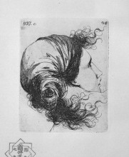 Репродукция картины "head of a woman" художника "пиранези джованни баттиста"