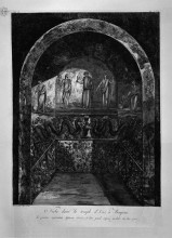 Копия картины "niche in the temple of isis at pompei" художника "пиранези джованни баттиста"