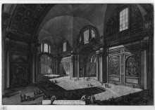 Репродукция картины "interior of the church of our lady of the angels called the charterhouse, which was once the principal room of the baths of diocletian" художника "пиранези джованни баттиста"