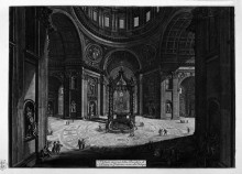 Копия картины "interior view of the basilica of st. peter in the vatican" художника "пиранези джованни баттиста"