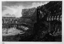 Репродукция картины "interior view of the colosseum" художника "пиранези джованни баттиста"