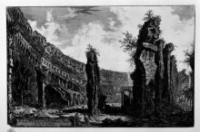 Репродукция картины "interior view of the flavian amphitheatre, called the colosseum" художника "пиранези джованни баттиста"