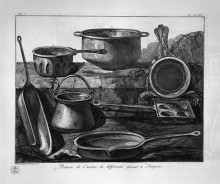 Копия картины "kitchen utensils" художника "пиранези джованни баттиста"