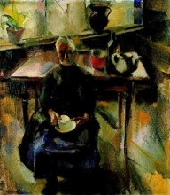 Картина "kitchen (in the kitchen, room interior)" художника "аба-новак вильмош"