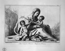 Картина "madonna and child with st. john the baptist" художника "пиранези джованни баттиста"